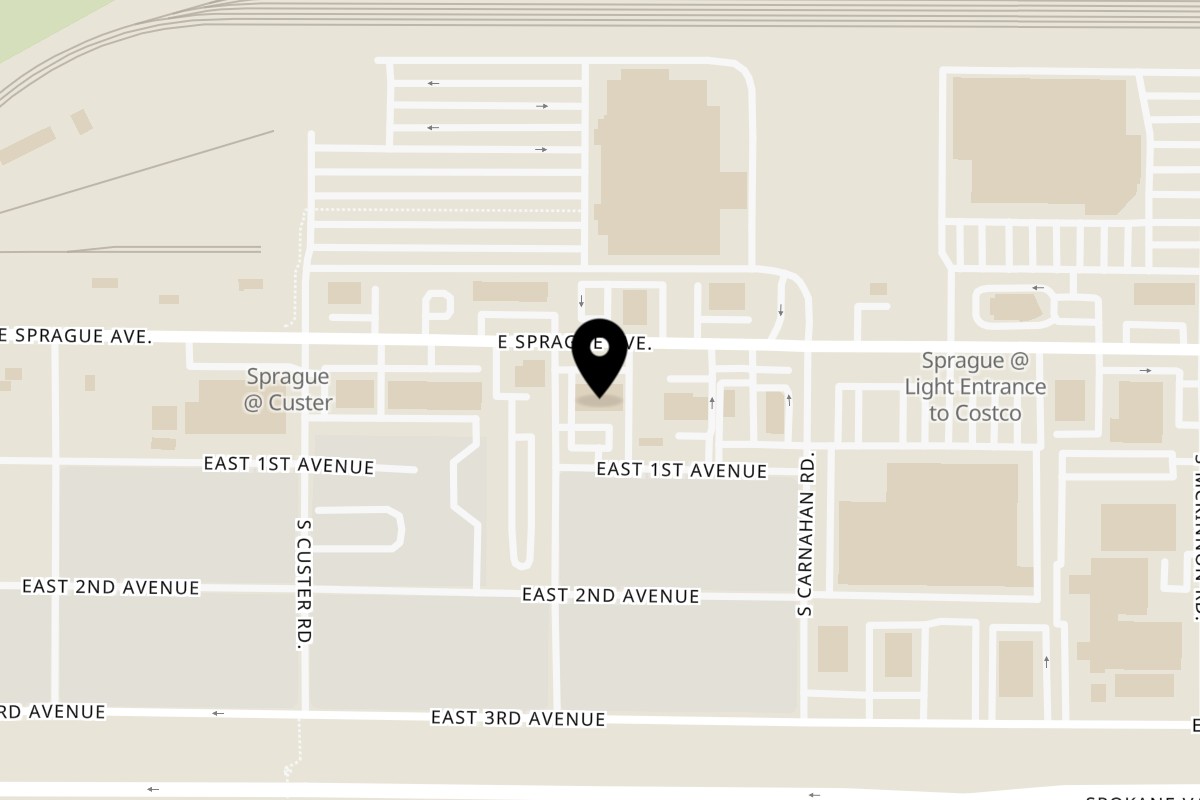Map showing the location of Arabian Palace on 4902 E Sprague Ave C in Spokane Valley